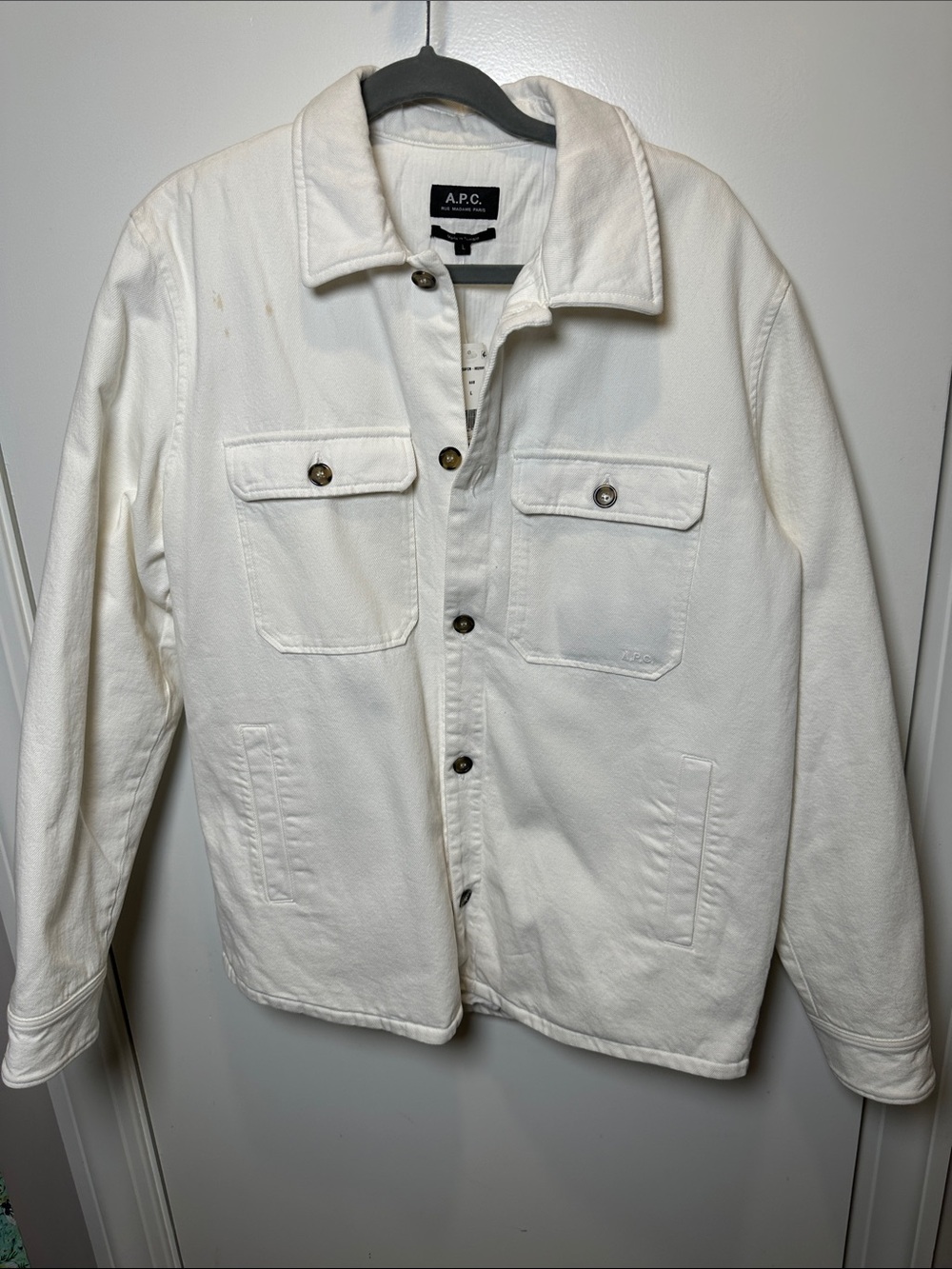 A.P.C. Off-White Lightweight Shirt Jacket